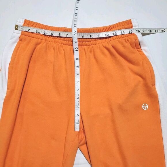 Sergio Tacchini Damarindo Track Joggers Size XL Orange Drawstring Stretch Mens - Picture 6 of 10